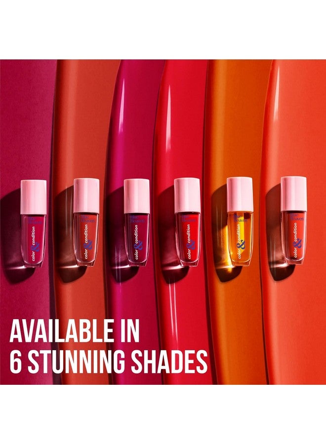 بلو هيفن زيت الشفاه الملون كولور آند كونديشن للنساء، ملمع الشفاه الممزوج بزيت التوت البري والتوت والبندق، مرطب وتنعيم - بني مصقول، 4.2 مل - Image 3