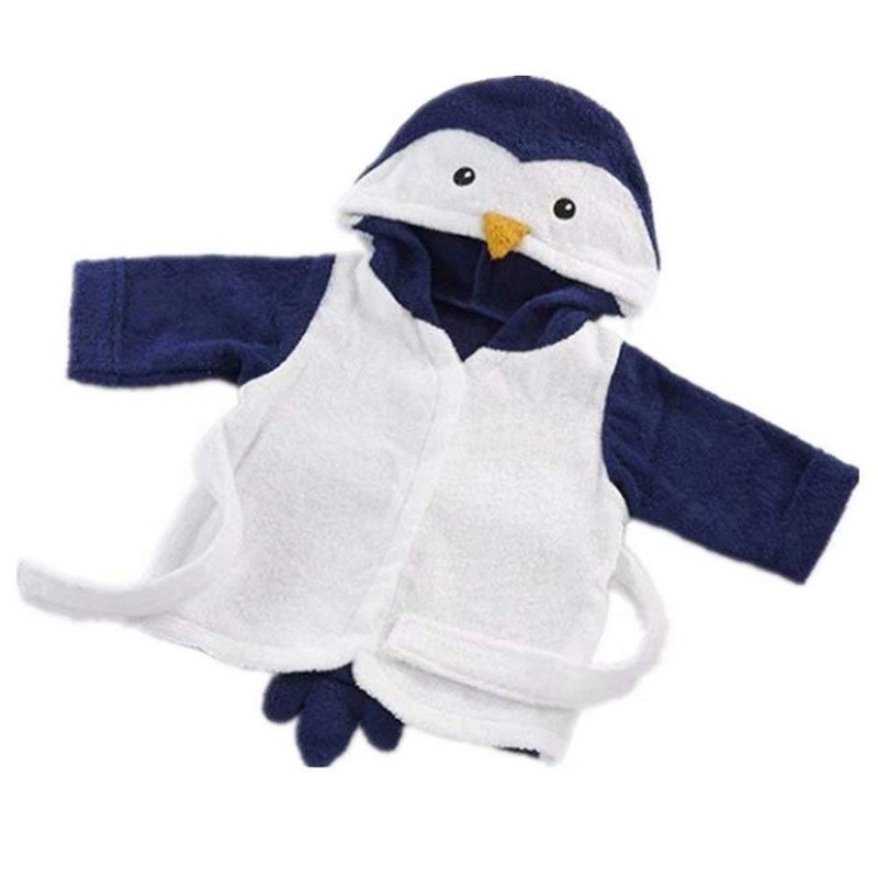 SZCQ Baby Boys Bathrobe Toddler Unisex Bath Robes Terry Bathing Towel Hooded Costumes Shower Blankets 5-6 Years (Navy, L) - Image 4