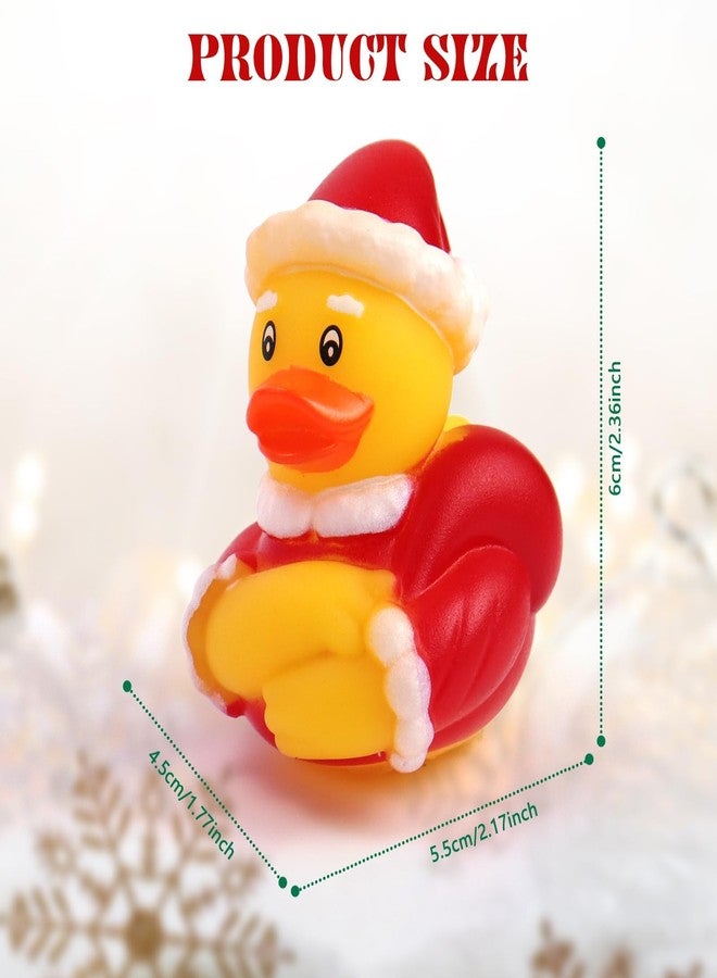 Halovin 50 Pcs Christmas Rubber Ducks, Assortment Rubber Ducks in Bulks for Baby Bath School Classroom Prizes Jeeps Ducking, Christmas Party Favors, Christmas Stocking Stuffers (Christmas, 50) - Image 3