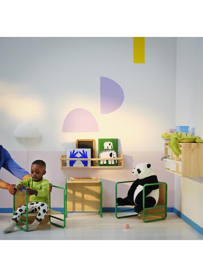 كرسي/طاولة أطفال متعدد الاستخدامات، أخضر - Image 3