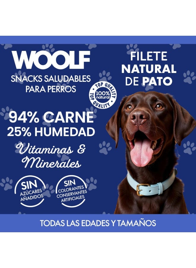Woolf Soft Duck Fillet Natural Dog Treats 100% Natural High-Protein Snack for All Breeds and Sizes Healthy Training Reward Grain-Free and No Artificial Additives - Image 3