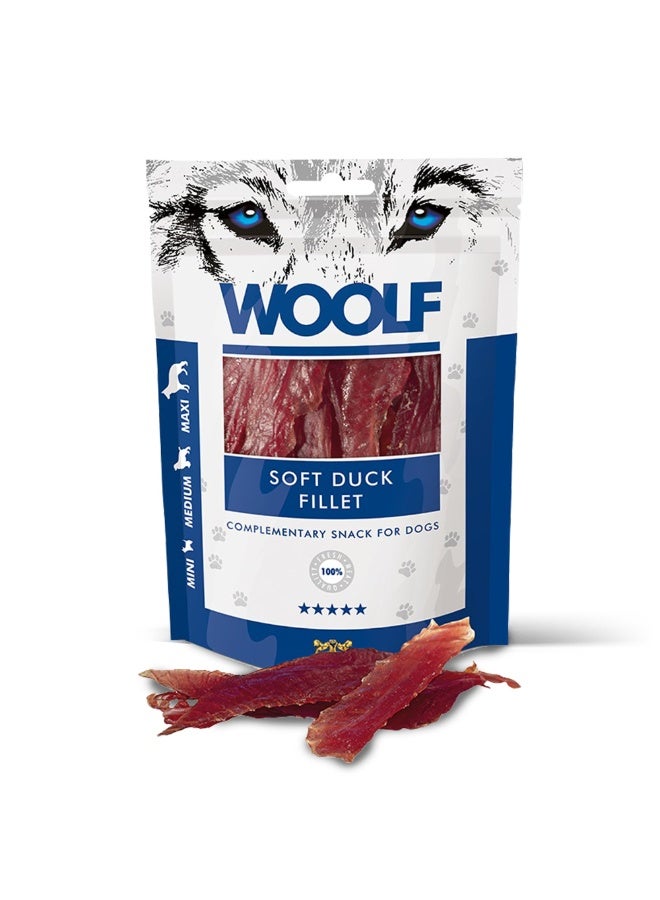 Woolf Soft Duck Fillet Natural Dog Treats 100% Natural High-Protein Snack for All Breeds and Sizes Healthy Training Reward Grain-Free and No Artificial Additives - Image 1