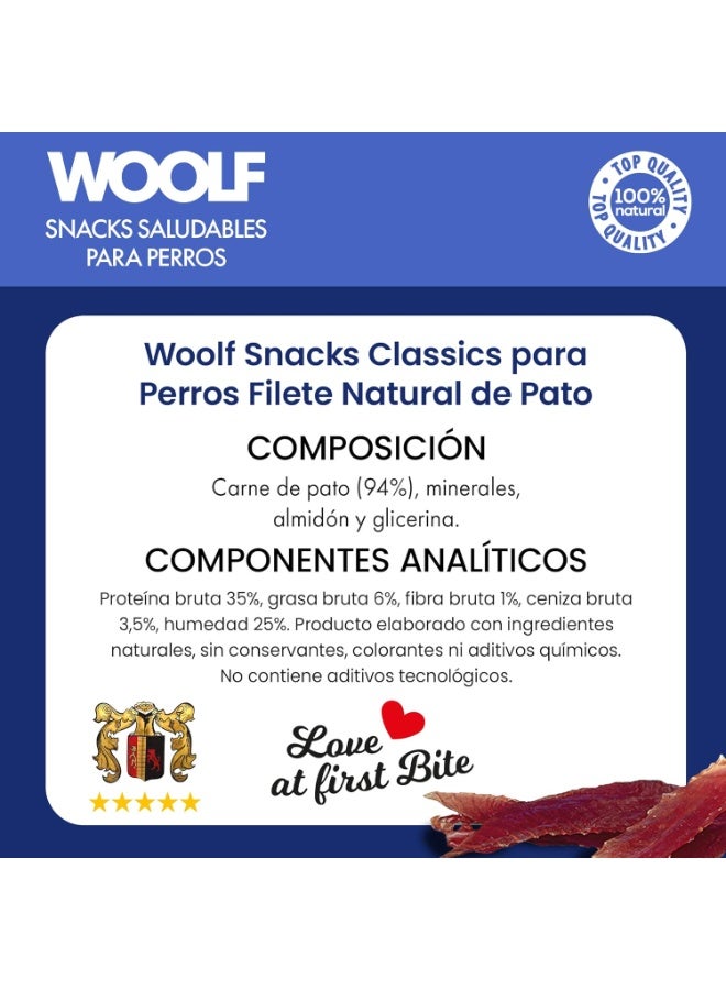 Woolf Soft Duck Fillet Natural Dog Treats 100% Natural High-Protein Snack for All Breeds and Sizes Healthy Training Reward Grain-Free and No Artificial Additives - Image 5