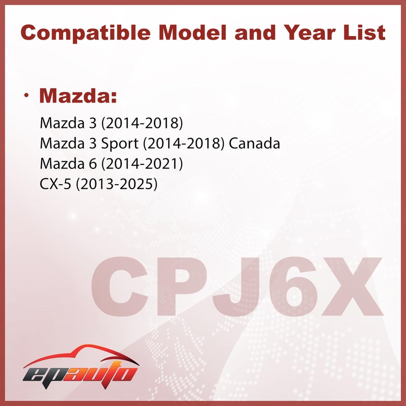 EPAuto CPJ6X (KD45-61-J6X) Cabin Air Filter includes Activated Carbon Replacement for Mazda 3 (2014-2018), Mazda 6 (2014-2021), CX-5 (2013-2025) - Image 2