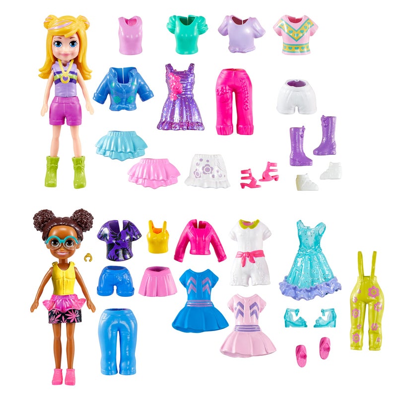 Polly Pocket طقم لعب مغامرة بولي بوكيت سباركل كوف مع 4 دمى و 45+ قطعة إجمالية - Image 1
