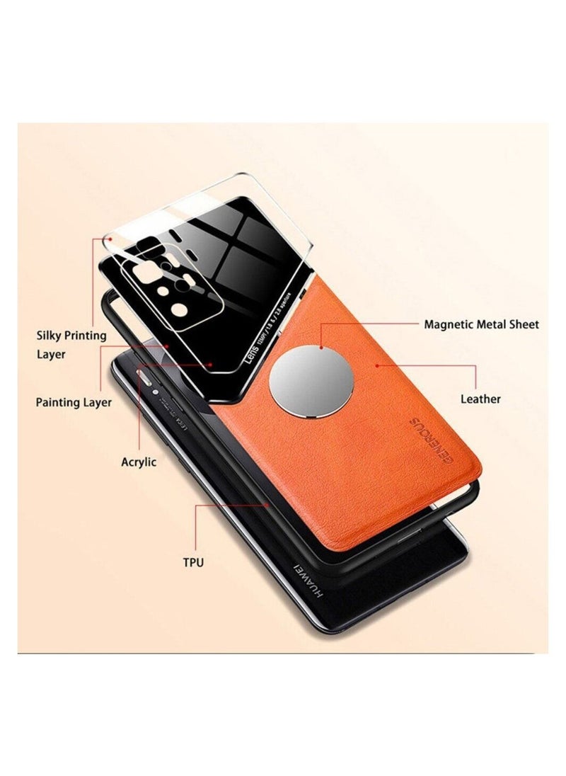Case Leather Texture Car Magnetic Phone Cover For Xiaomi Poco X3 Gt/Redmi Note 10 Pro 5G _Green