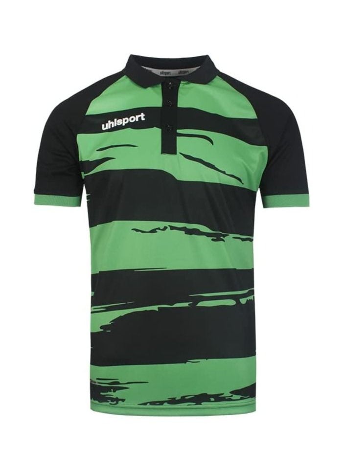 UHLSPORT - uhlsport Men's Polo Shirt, Smart Breathe® LITE, For all kind sports, Double mesh insert for improved shoulder flexibility, Short Sleeve, Zebra design - Image 1