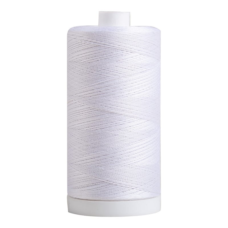 Connecting Threads White 100 Cotton Thread for Sewing Quilting and Crafting  50Weight  1200 Yard Large Spool White