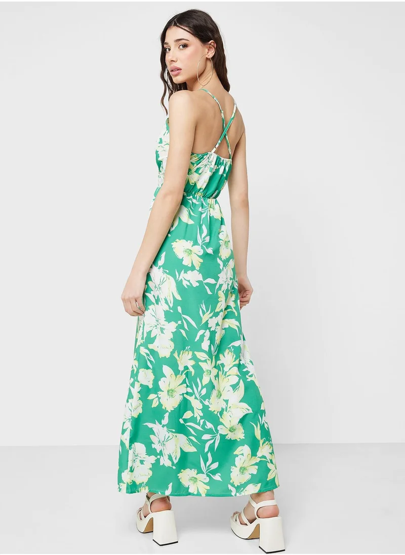 Ginger Strappy Printed Dress