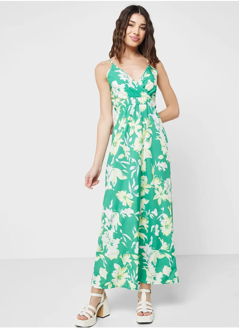 Ginger Strappy Printed Dress