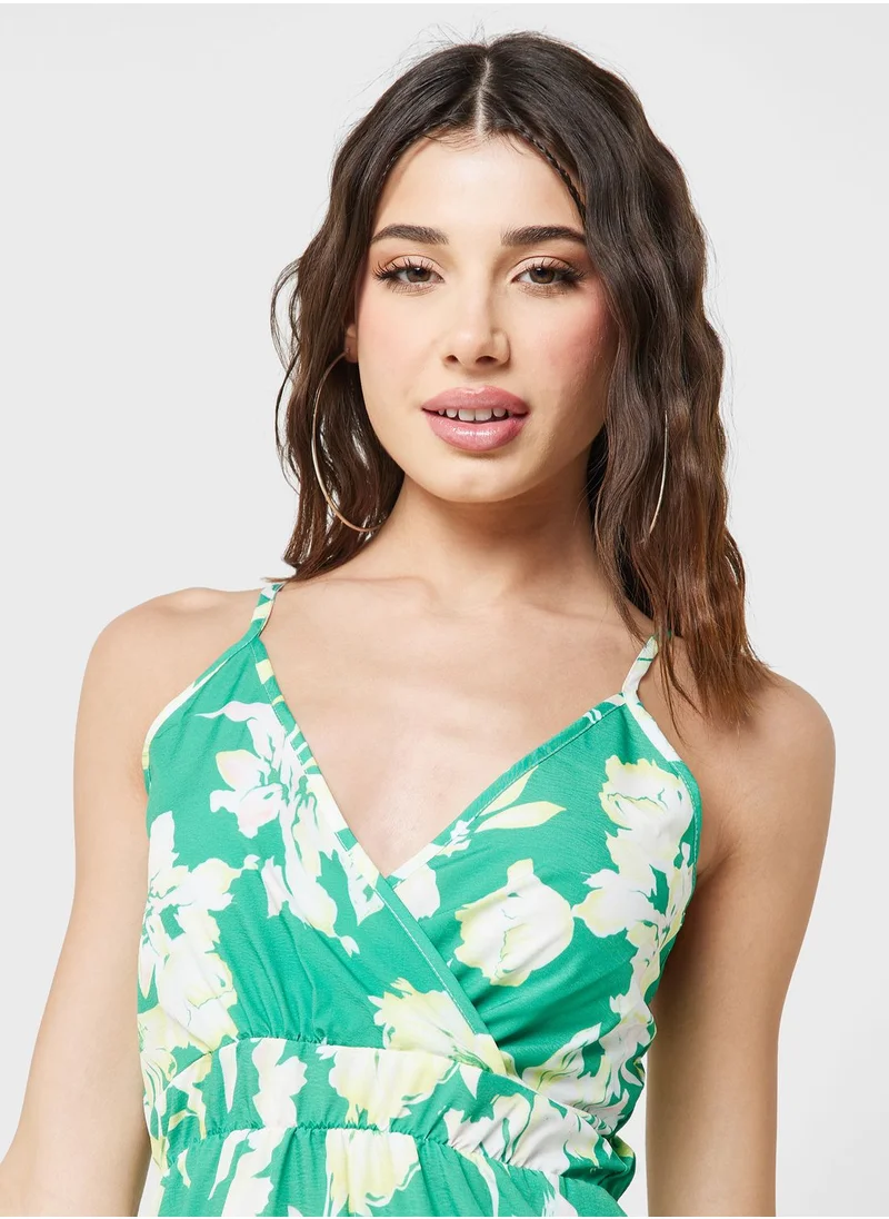 Ginger Strappy Printed Dress
