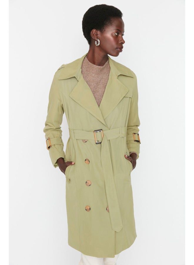 trendyol Trench Coat - Light Khaki - Regular - Image 1