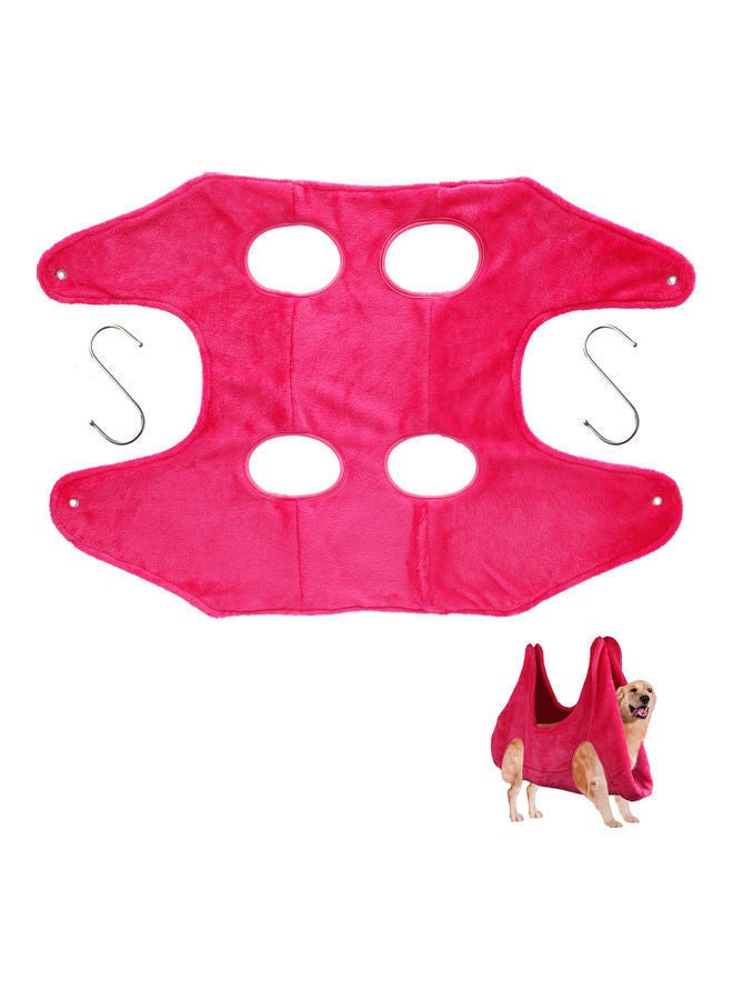 NIBEMINENT 2 In 1 Dog Grooming Hammock red - Image 5
