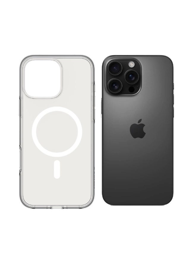 أزتك غطاء آيفون 16 برو شفاف MagSafe MagU بتقنية iCrystal حماية من الصدمات بمعيار MIL مقاوم للخدوش وحماية للكاميرا تصميم نحيف ومغناطيسي حماية 360 درجة زوايا Airbag حواف مرتفعة للشاشة والكاميرا TPU خفيف ومتين قبضة قوية يدعم MagSafe - Image 1