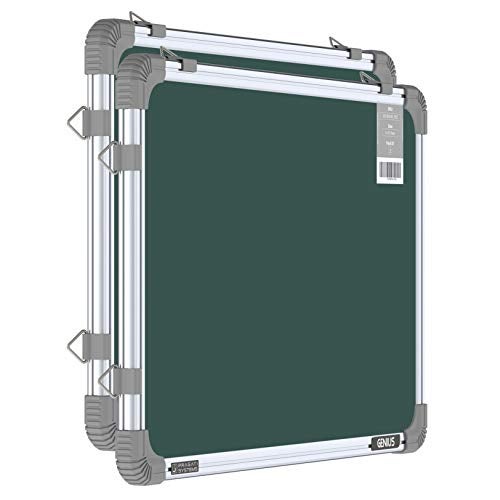 Pragati Systems Genius Melamine (Non-Magnetic) Chalkboard for Kids & Home with Lightweight Aluminium Frame | Portable & Featherlight Chalk Writing Board | Extra Small Size 1x1.5 Feet (Pack of 2) - Image 1