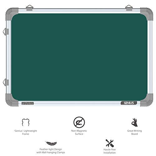 Pragati Systems Genius Melamine (Non-Magnetic) Chalkboard for Kids & Home with Lightweight Aluminium Frame | Portable & Featherlight Chalk Writing Board | Extra Small Size 1x1.5 Feet (Pack of 2) - Image 5