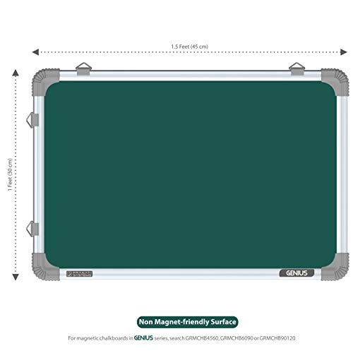 Pragati Systems Genius Melamine (Non-Magnetic) Chalkboard for Kids & Home with Lightweight Aluminium Frame | Portable & Featherlight Chalk Writing Board | Extra Small Size 1x1.5 Feet (Pack of 2) - Image 2