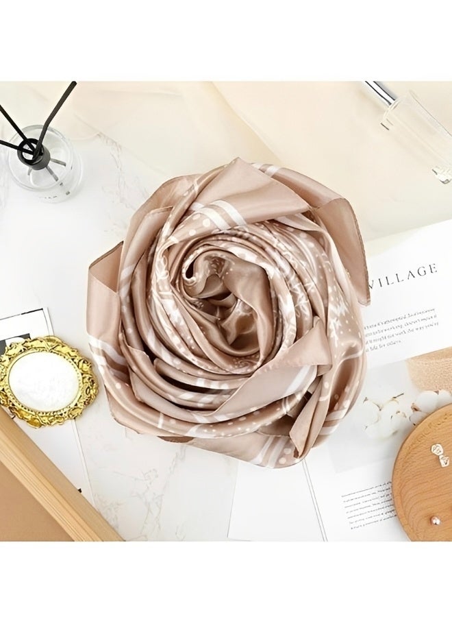 3 PCS Large 90x90cm Satin Square Head Scarves Silk-Like Printed Bandanas Versatile Hair Wrap Neck Shawl Beach Travel Accessories for Women - Image 3