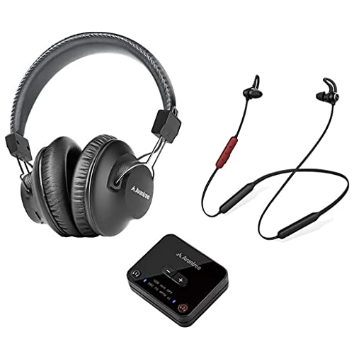 Avantree D4169 Dual Wireless Headphones & Earbuds Set for TV Watching with Bluetooth Transmitter, Personalized Volume Control, Plug-n-Play, No Audio Delay - Image 1