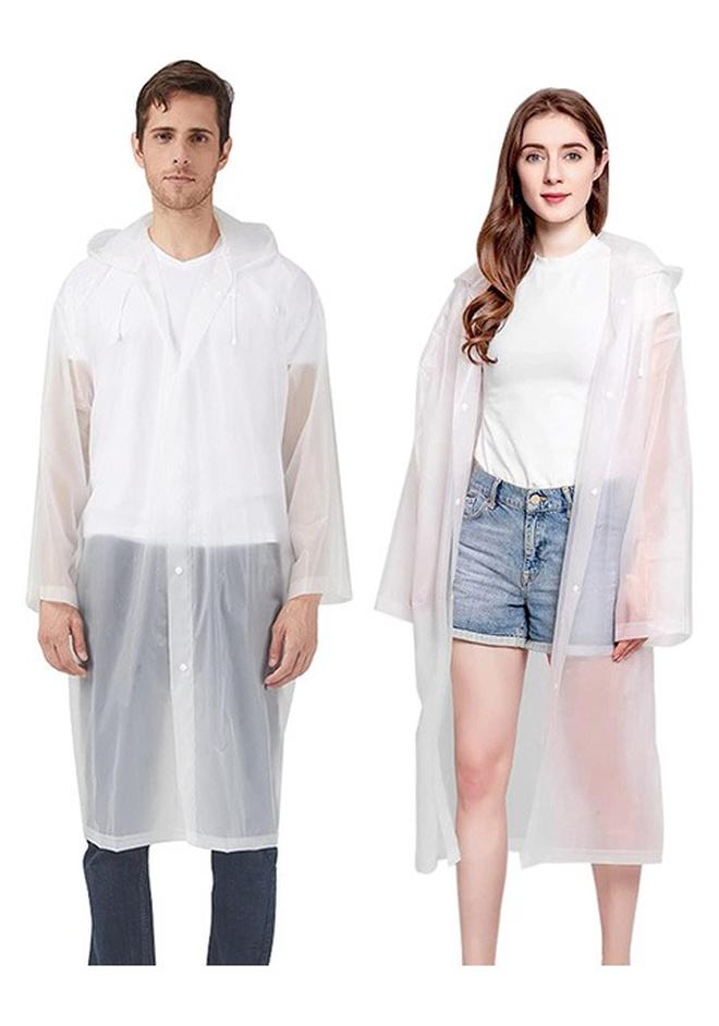 2 Pack Outdoors Raincoats,Rain Poncho for Adults, with Hood and Drawstring Rain Reusable - Image 1