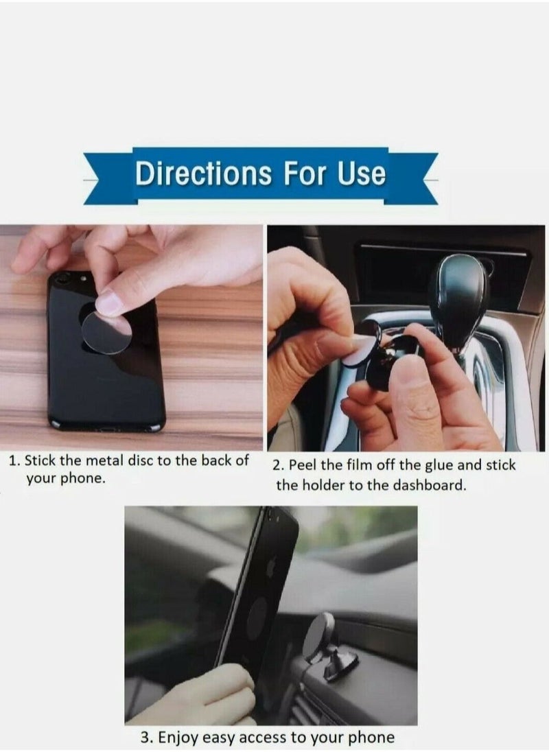 GO-DES In Car Magnetic Phone Holder Mount Dashboard Dash Mobile Rotate 360 Swivel Stick - Image 4