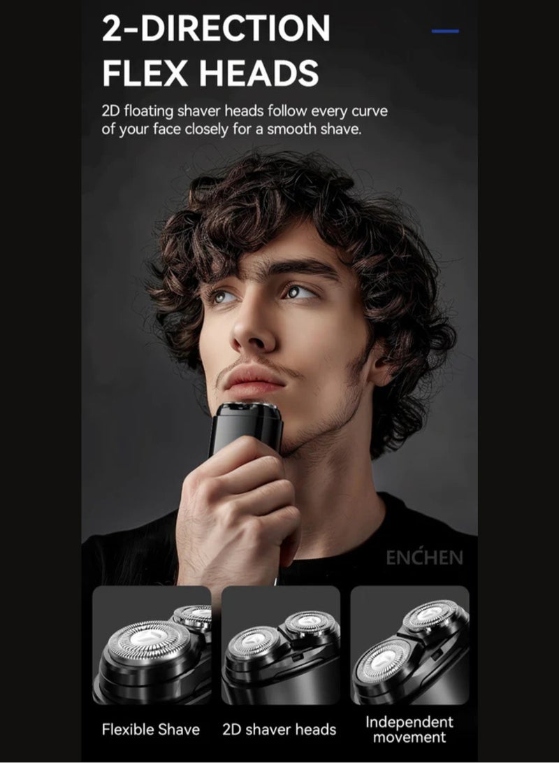 ENCHEN Portable Mini Electric Shaver for Men – Ultra-Compact, Waterproof, Type-C Fast Charging | ENCHEN K8  - Image 3