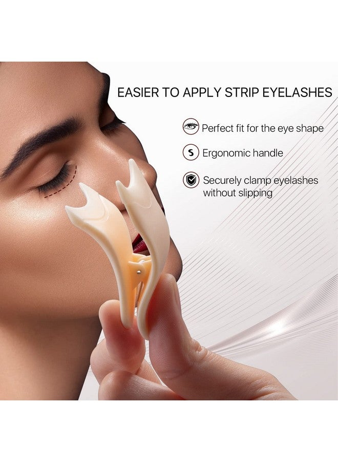 Miuffue Eyelash Applicator Tool 35Mm Width Lash Applicator Clip 1Pcs Eyelash Tweezers For False Lasheswhite - Image 4