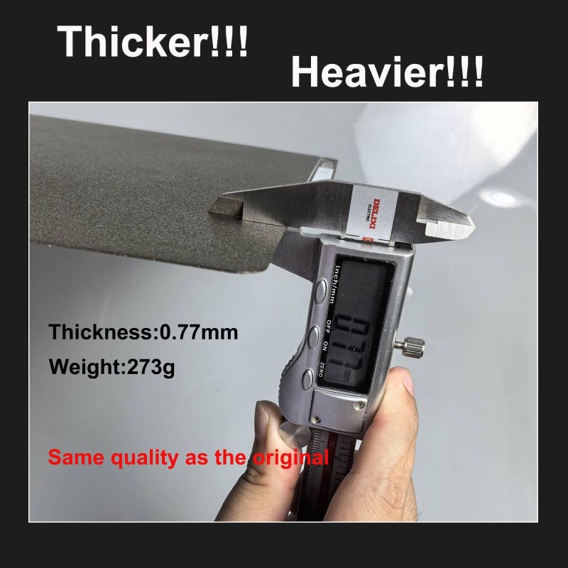 SAHVAIM Upgraded Thicker Textured PEI Plate 0.77mm with QR Code for Bambu Lab P1S/P2S/P1P/X1/X1C/A1 3D Printer, 257x257mm Dual-Textured Plate, Heated Bed Magnetic Flexible Spring Steel PEI Sheet Plate - Image 2