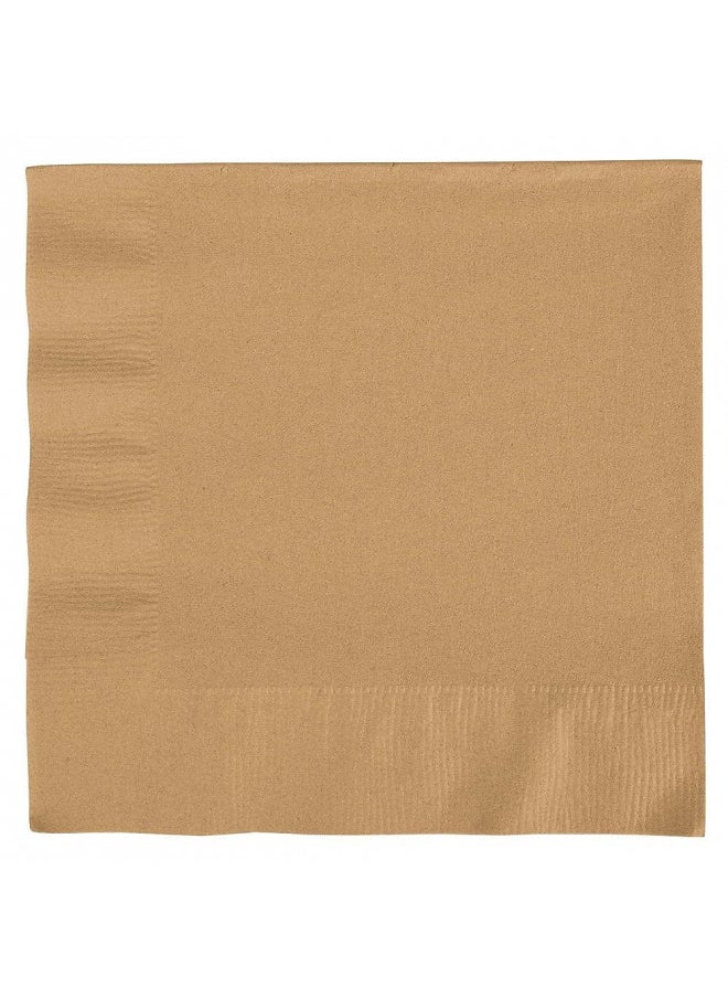 CREATIVE CONVERTING Creative Converting 663276B Touch of Color 2-Ply Paper Lunch Napkins (50 Count), Glittering Gold, 6.5"x6.5" 