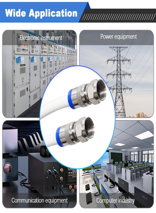 mxuteuk أداة تجعيد كابلات RG59 وRG6 المحورية من mxuteuk، أداة ضغط الكابلات المحورية، أداة تجريد الأسلاك مع 5 موصلات ضغط من النوع F RG6 - Image 5