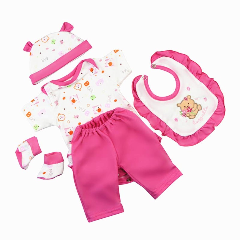 Pedolltree Reborn Baby Dolls Outfit Clothes Accessories for Newborn Baby Girl Dolls Matching Clothing 1618 Inches - Image 3