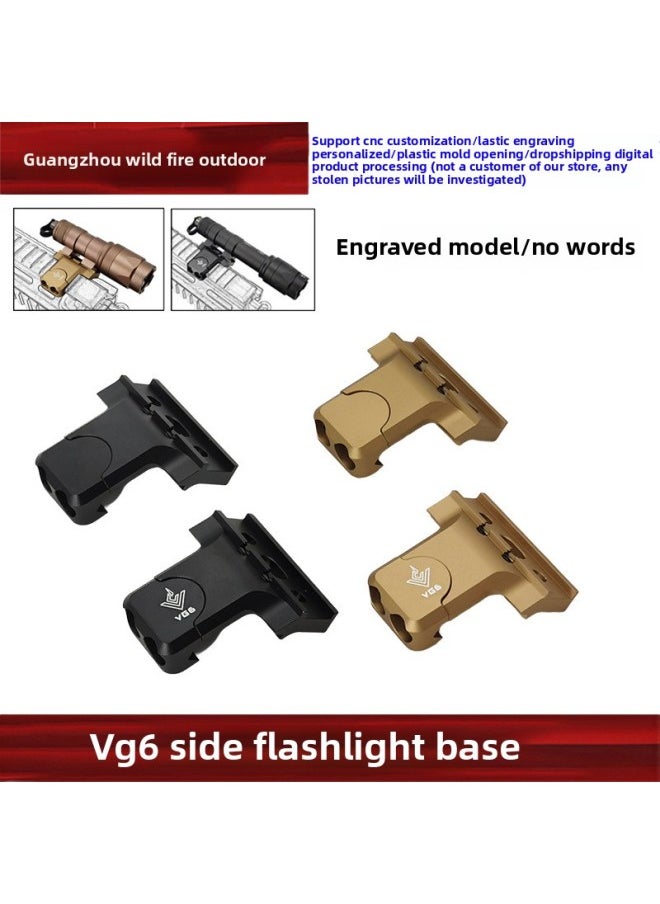 Generic - [M300/600 Flashlight Side Bracket Guide] 45-degree Side Flashlight Base Tactical Flashlight Modification-Color:Wd02021+yr358-sand Color-left - Image 1