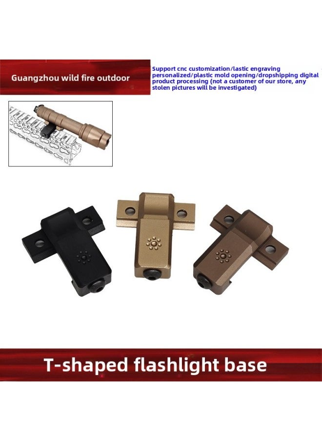 Generic - [M300/600 Flashlight Side Bracket Guide] 45-degree Side Flashlight Base Tactical Flashlight Modification-Color:Wd02021+yr358-sand Color-left - Image 1
