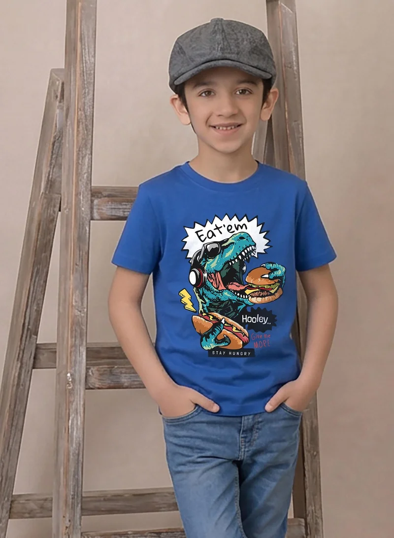 Funkaar Funkaar Unisex Dino Eatem Graphic Print Tshirt