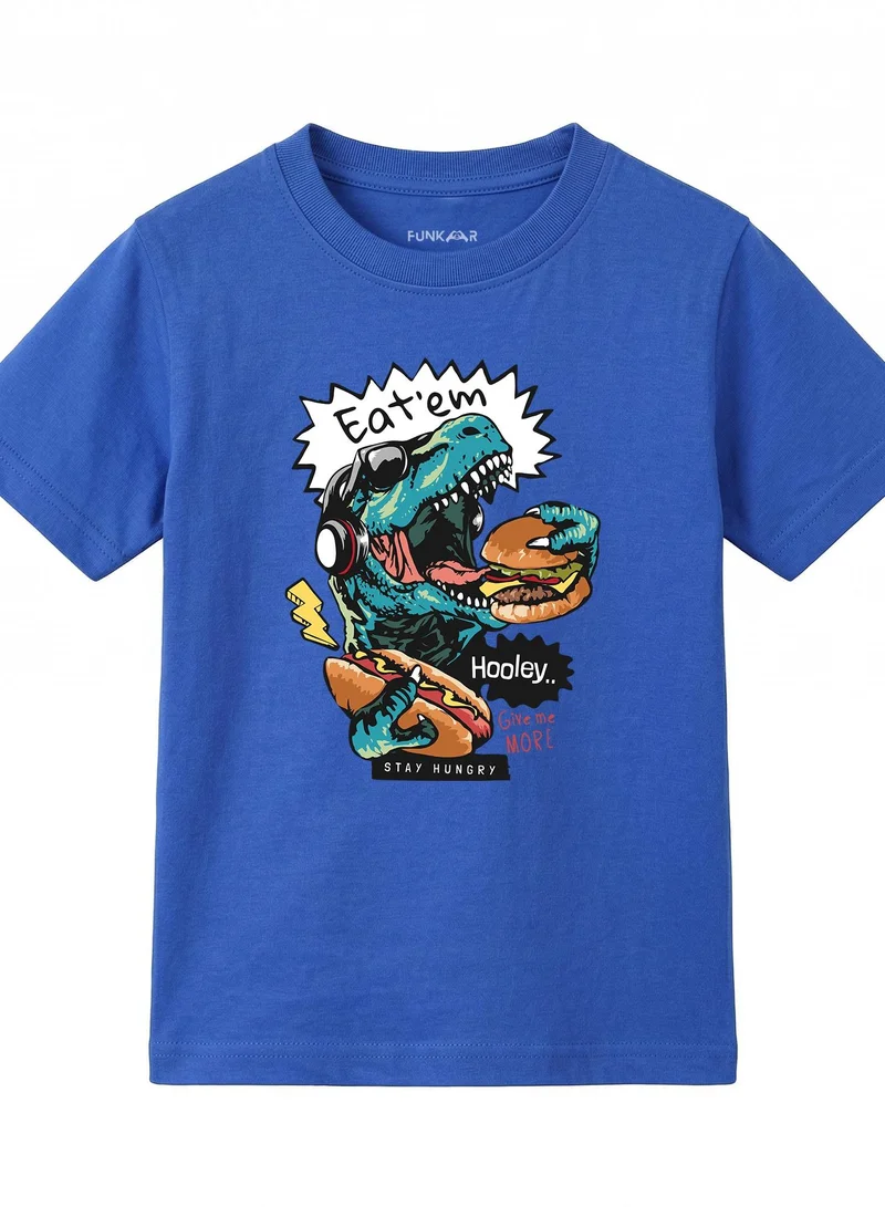Funkaar Funkaar Unisex Dino Eatem Graphic Print Tshirt