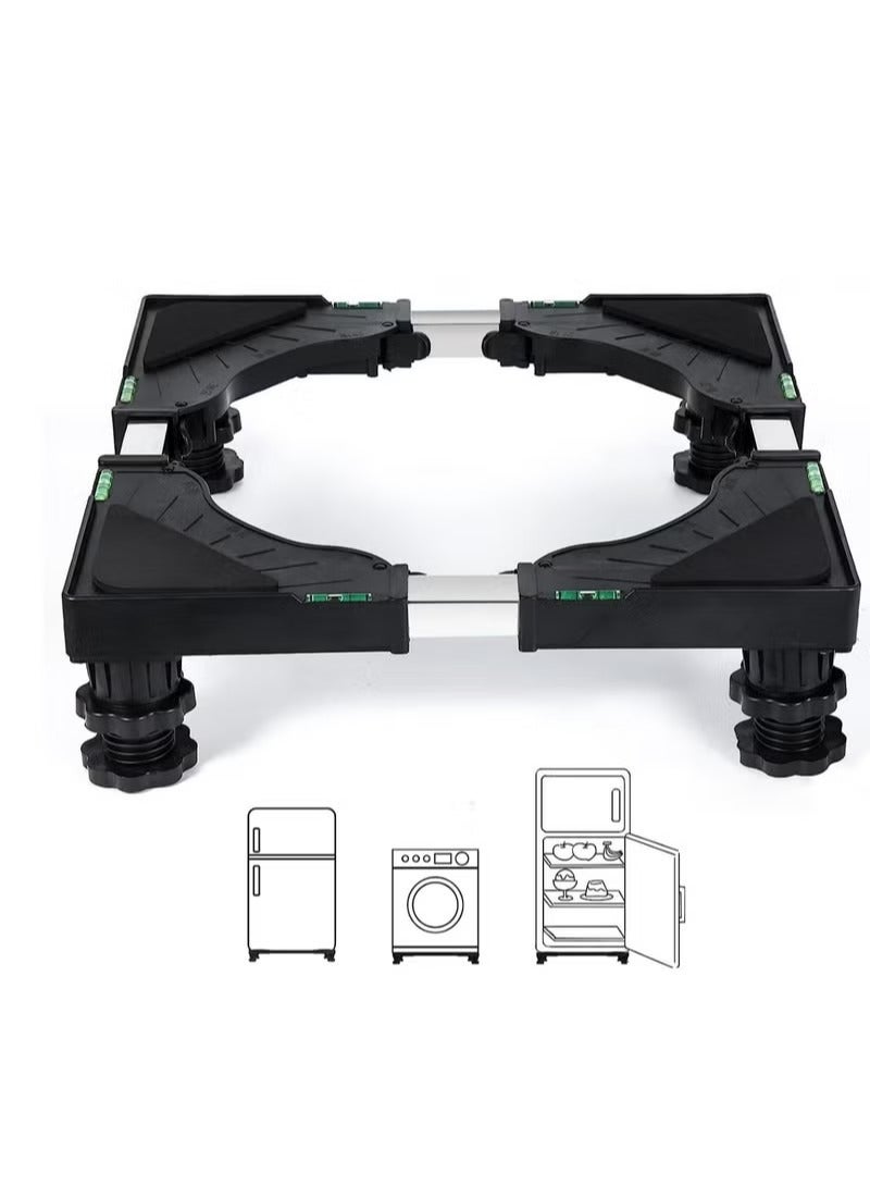 عربست حاملات الأجهزة الكبيرة لغسالة الملابس/المجفف والثلاجة، حامل مع عربة متحركة بأربع عجلات - Image 1