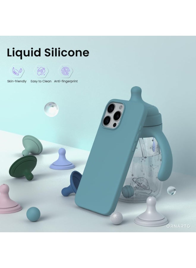 MUNTAQI Silicone Case for iPhone 16 Plus – Slim Soft Anti-Scratch Shockproof Protective Cover, Original Grip Silicone OG Case with Camera Protection, Wireless Charging Compatible for iPhone 16 Plus - Image 4