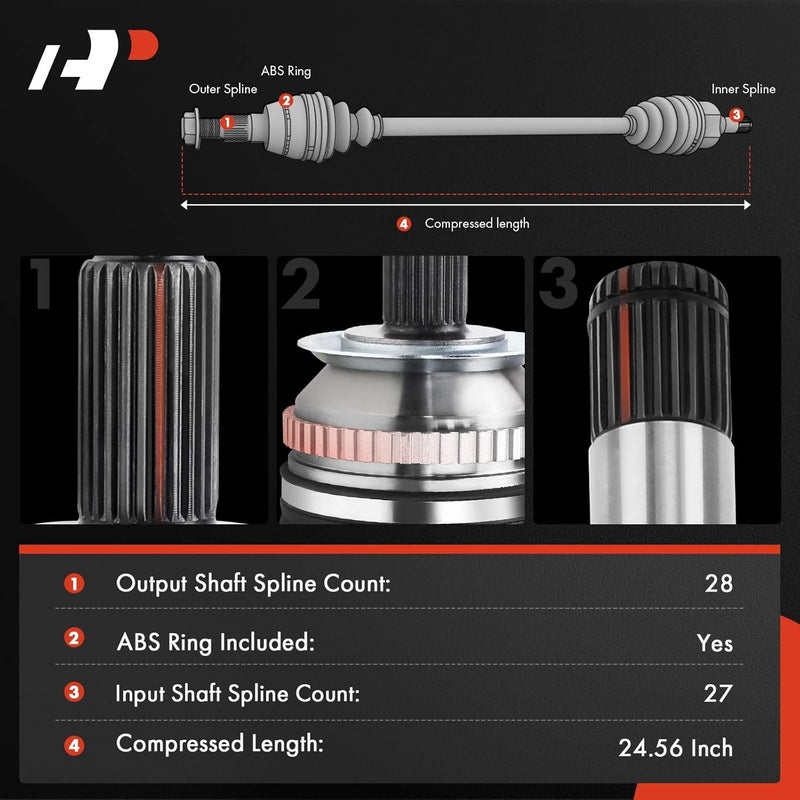 A-Premium Front Right CV Axle Shaft Assembly - Image 2