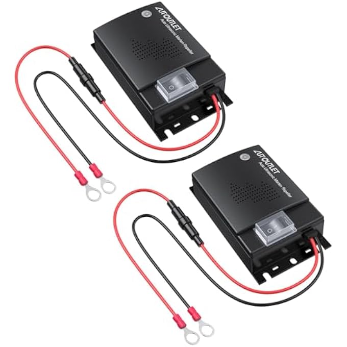 rayihni 2PCS DC 12V Car Vehicle Ultrasonic Mouse Repeller Gauge Rat Rodent Pest Animal Deterrent Get Rid of Rat Mice Rodents Squirrel Marten - Image 1