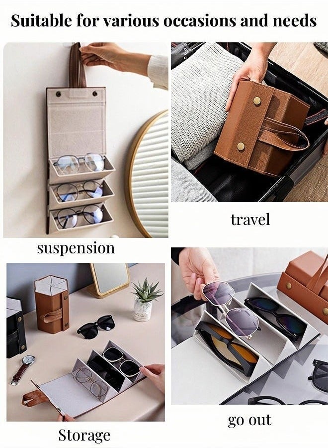 general Multi-slot Travel Sunglasses Case -Portable Glasses organizer For Storage & Display Travel Case - Image 3