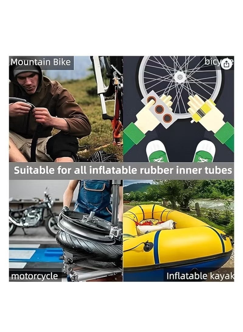 Puncture Bike Tire Repair Kit, 40 pcs Tire Patches and 4pcs Metal Rasps, 3 Tyre sealant，2 Valve，2 Crowbar，4 Rubber tube，Bicycle Tire Repair Kit, Practical Bike Tire Patch Kit Road Bike Tire Patch Tool Easy & Quick Repair for Bicycles(55pcs) - Image 5