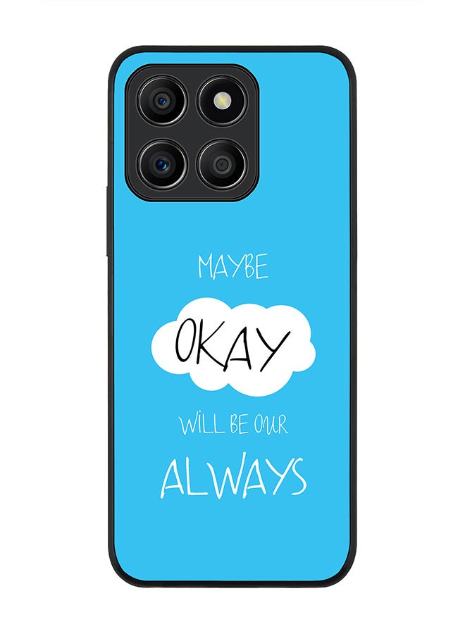 Stylizedd Rugged Black Edge Case for Honor X8b, Slim fit Soft Case Flexible Rubber Edges Anti Drop TPU Gel Thin Cover -  Maybe Okay - Image 1