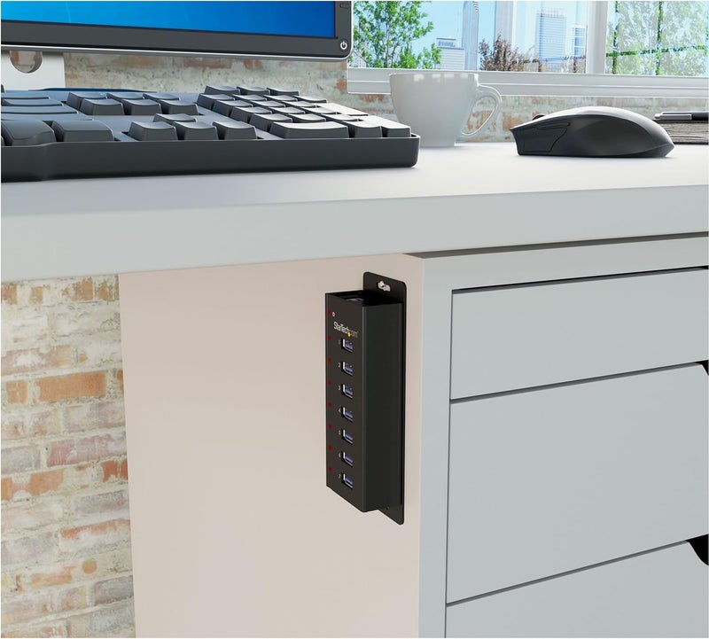 StarTechcom 7 Port USB 30 Hub 5 Gbps  Metal Enclosure  Desktop or Wall Mountable  Rugged  industrial Powered USB Expander and Splitter Hub ST7300U3M - Image 5