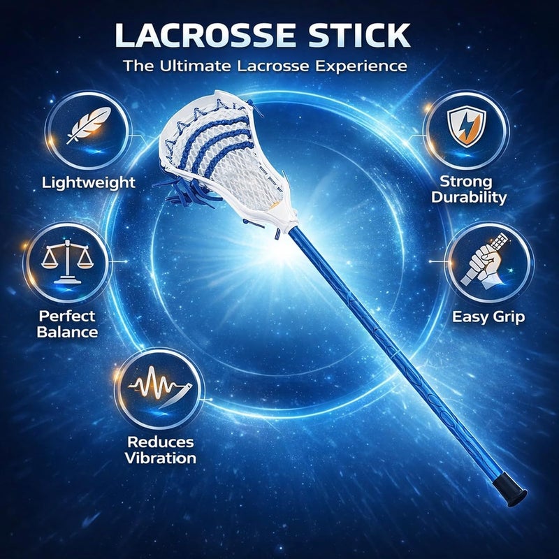 24 Inch Aluminum Lacrosse Stick, Youth Non Slip, Rugged Design for Training and Play - Durable Construction, Enhanced Grip, Perfect for Beginners and Youth Players - Image 3