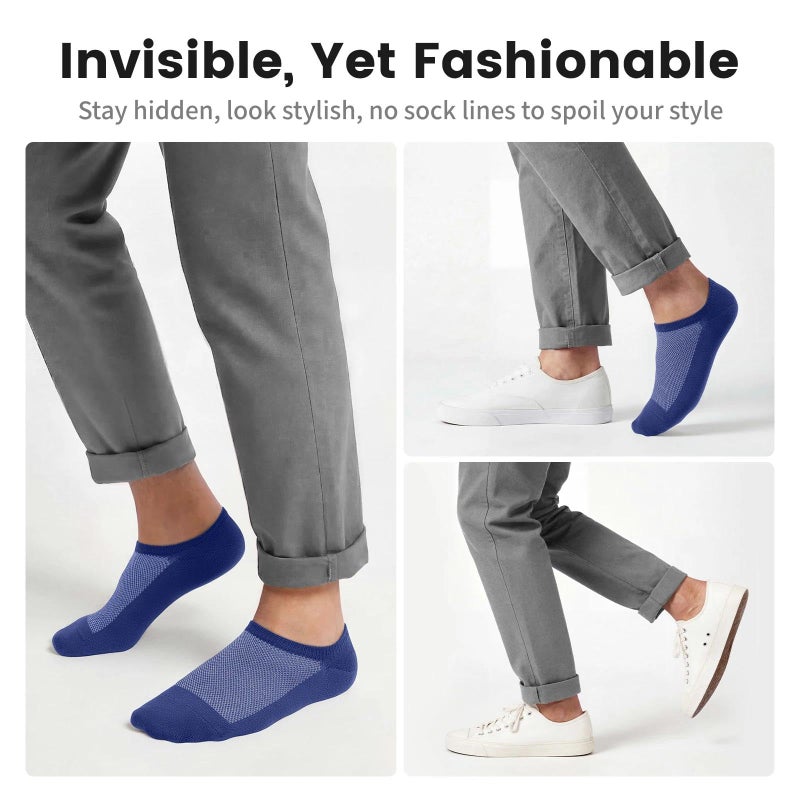 wernies No Show Men Socks, Low Cut Ankle Sock, Men Short Socks Casual Cotton Socks Size 11-13 - Image 2