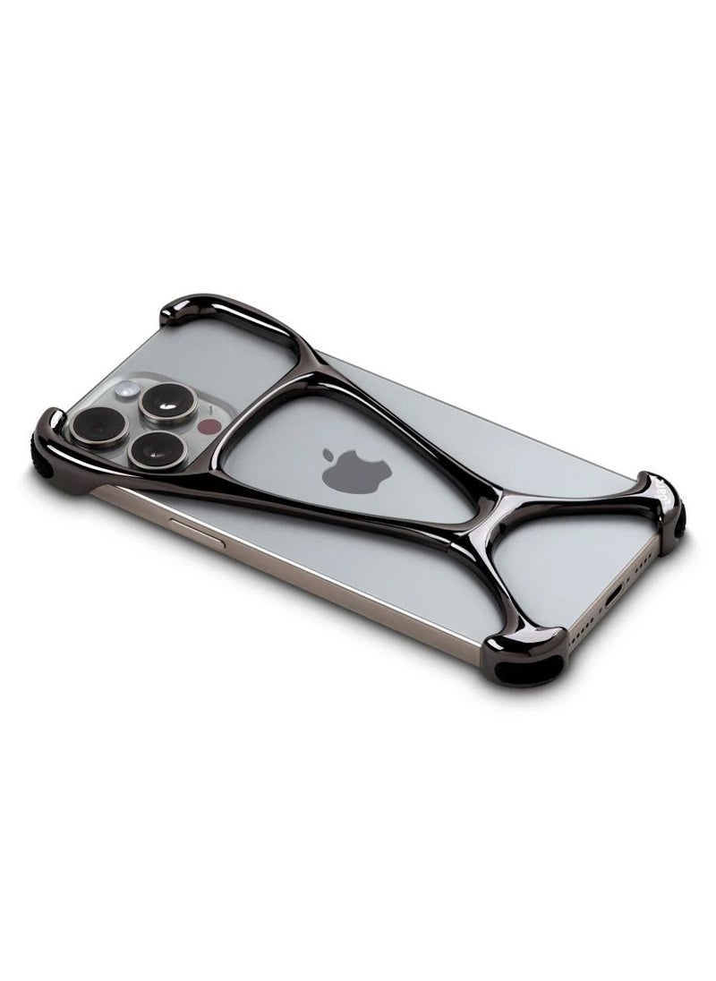 darc Stainless Steel Body Case for iPhone 15 Pro Max - Bright Black  - Image 2