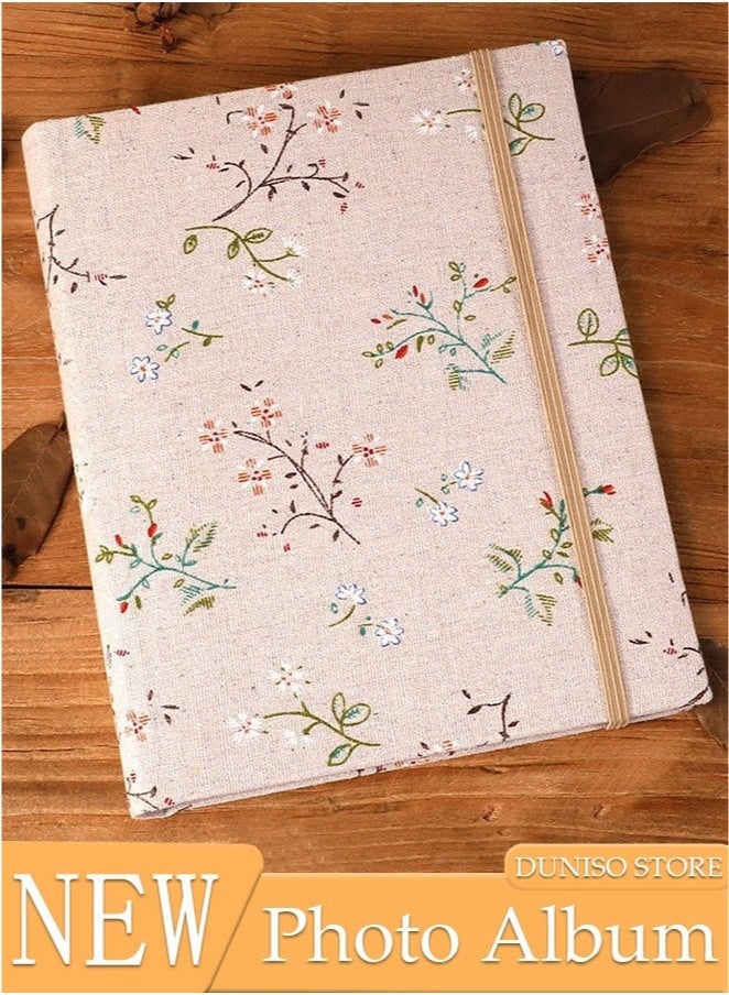 كيلا ألبوم صور محمول بنقشة زهور، 200 جيب، مقاس 6 بوصات، مناسب للعائلة والزفاف والأولاد والبنات - Image 1
