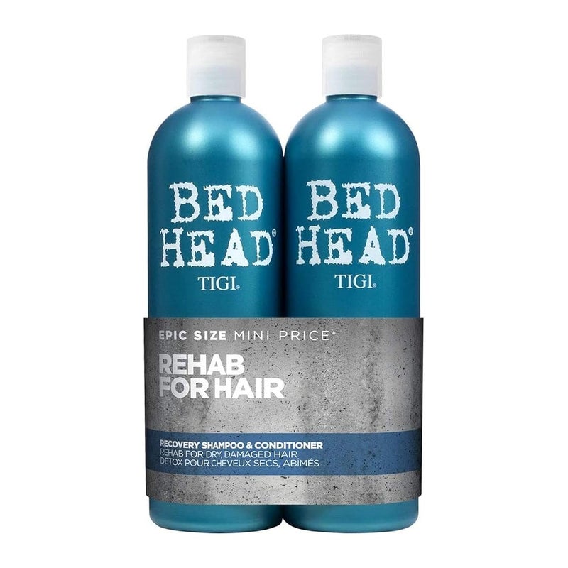 TIGI Bed Head by TIGI Urban Antidotes Recovery Shampoo and Conditioner Set for Dry Damaged Hair 2536 fl oz 2 Count - Image 1