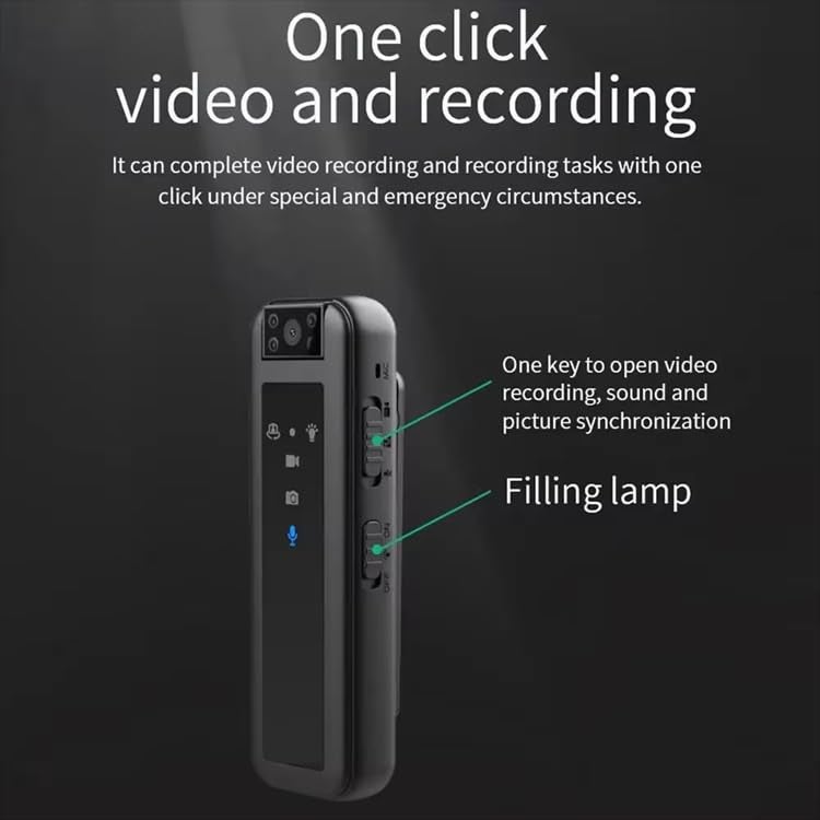 TECHDASH HD Mini Body Camera with Night Vision, 256GB Support, 180° Rotating Lens, Upto 5 Hour Recording Time, Night Vision Body Cam Video Recorder for Police and Personal Security - Image 5