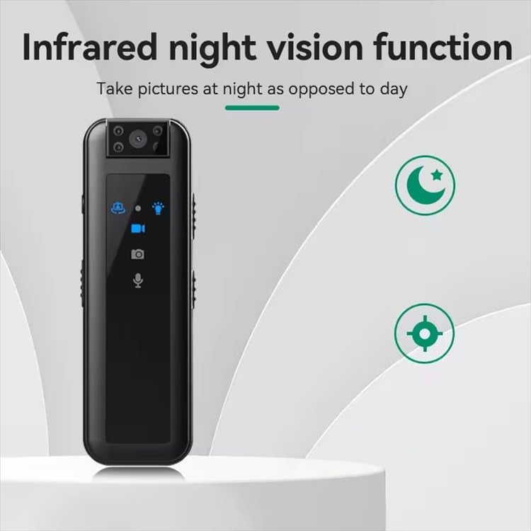 TECHDASH HD Mini Body Camera with Night Vision, 256GB Support, 180° Rotating Lens, Upto 5 Hour Recording Time, Night Vision Body Cam Video Recorder for Police and Personal Security - Image 4